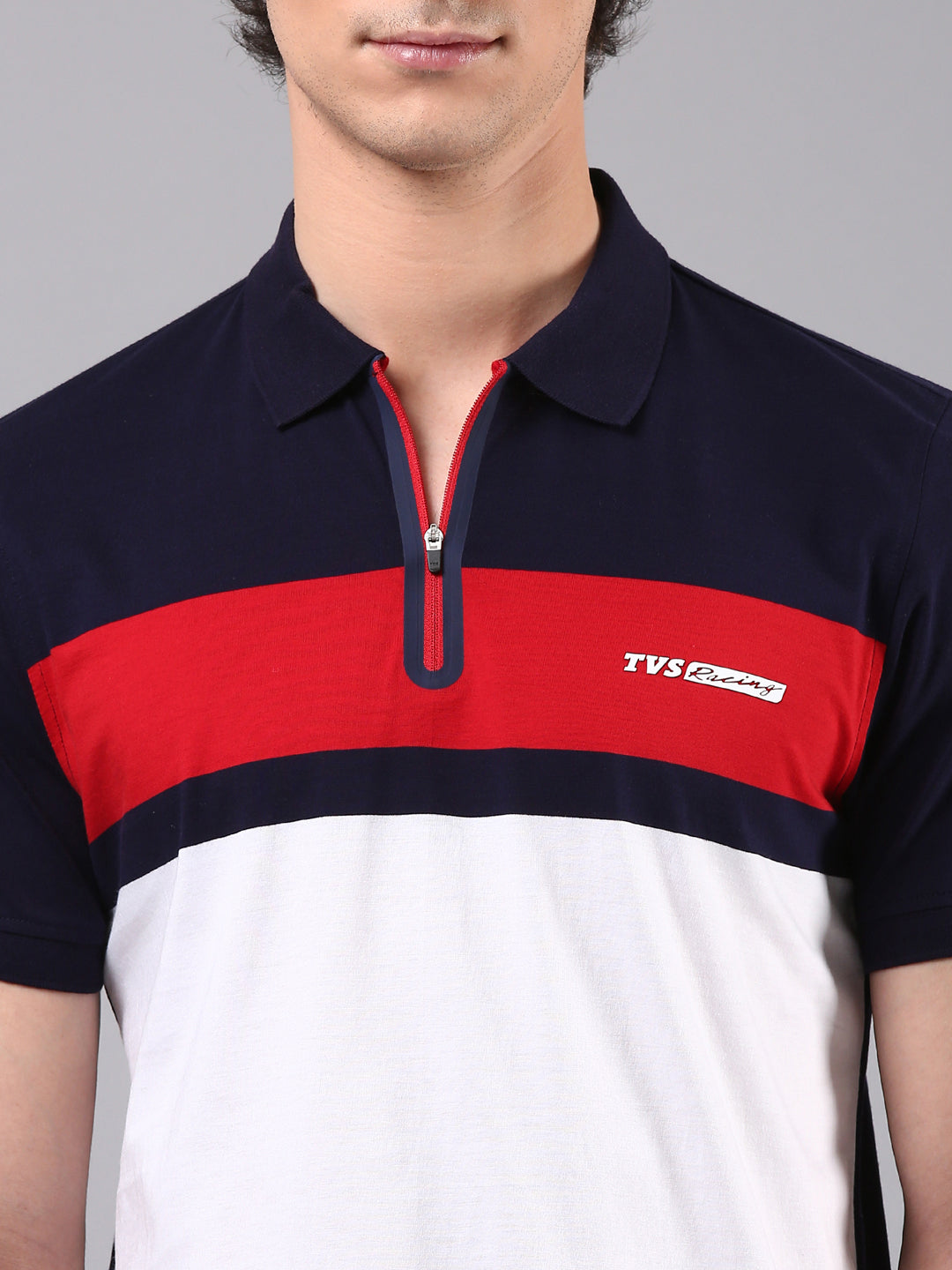 TVS Originals Racing 100% Cotton Mercerised Polo T-Shirt | 180 GSM | Sleek Zipper Placket | Soft Sheen Finish | Lightweight & Durable | Regular Fit | Heat-Sealed Neck | Premium Everyday Wear